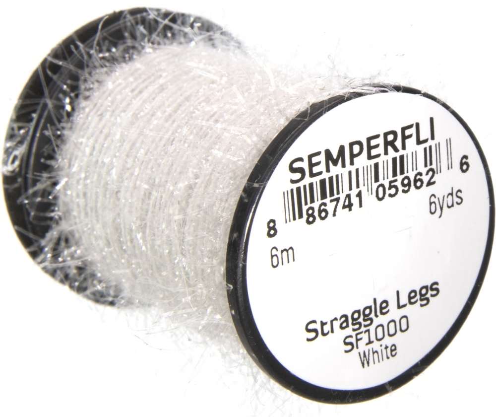 Semperfli Straggle Legs Sf1000 White Fly Tying Materials (Product Length 6.56 Yds / 6m)